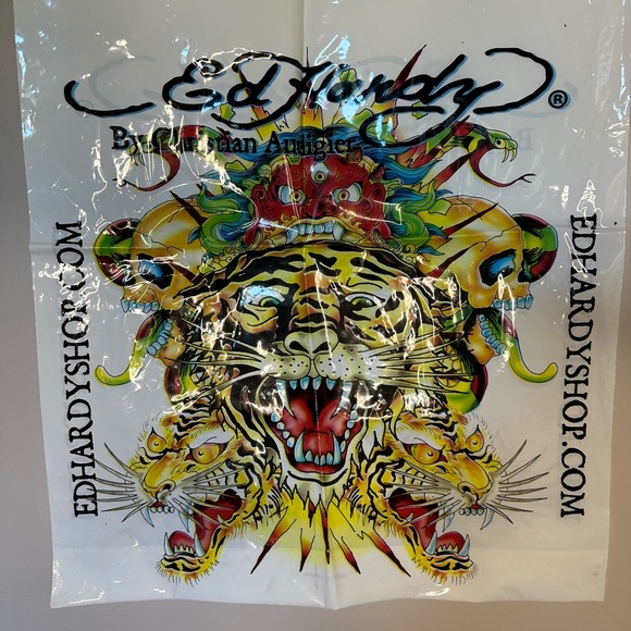 Ed Hardy Multicolor Tiger Plastic Bag - Picture 2 of 5